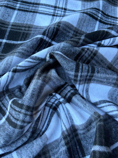 PC TODD 006 black/white checkered heavy cotton flannel