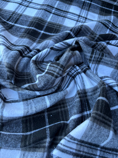 PC TODD 006 black/white checkered heavy cotton flannel