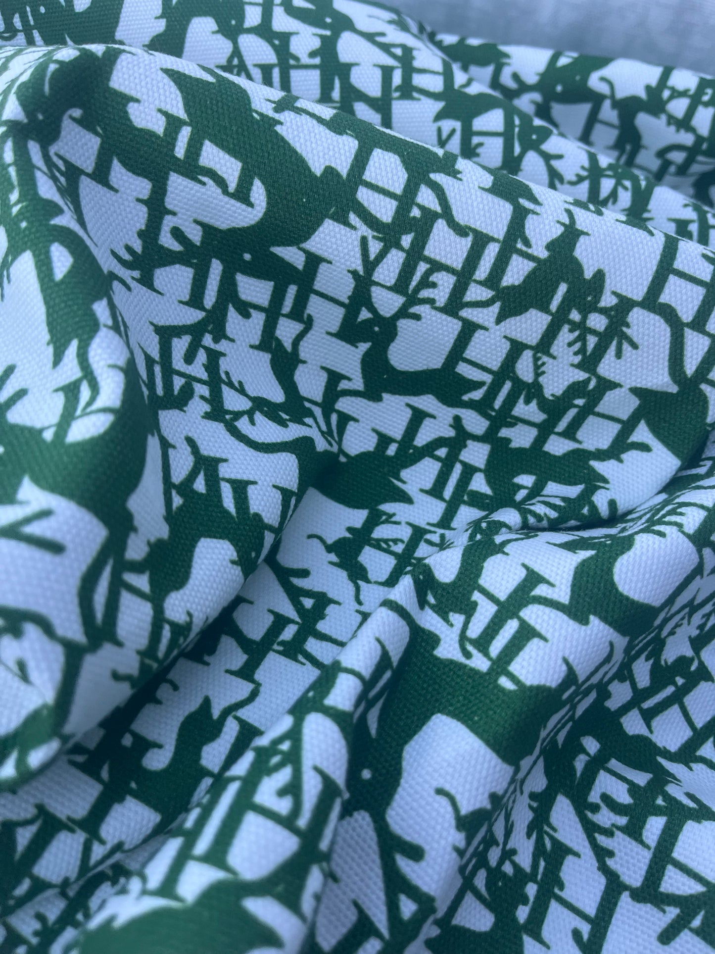 CASIMIR 022 heavy cotton canvas green deers