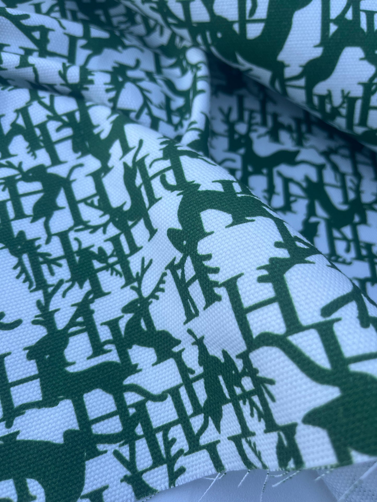 CASIMIR 022 heavy cotton canvas green deers
