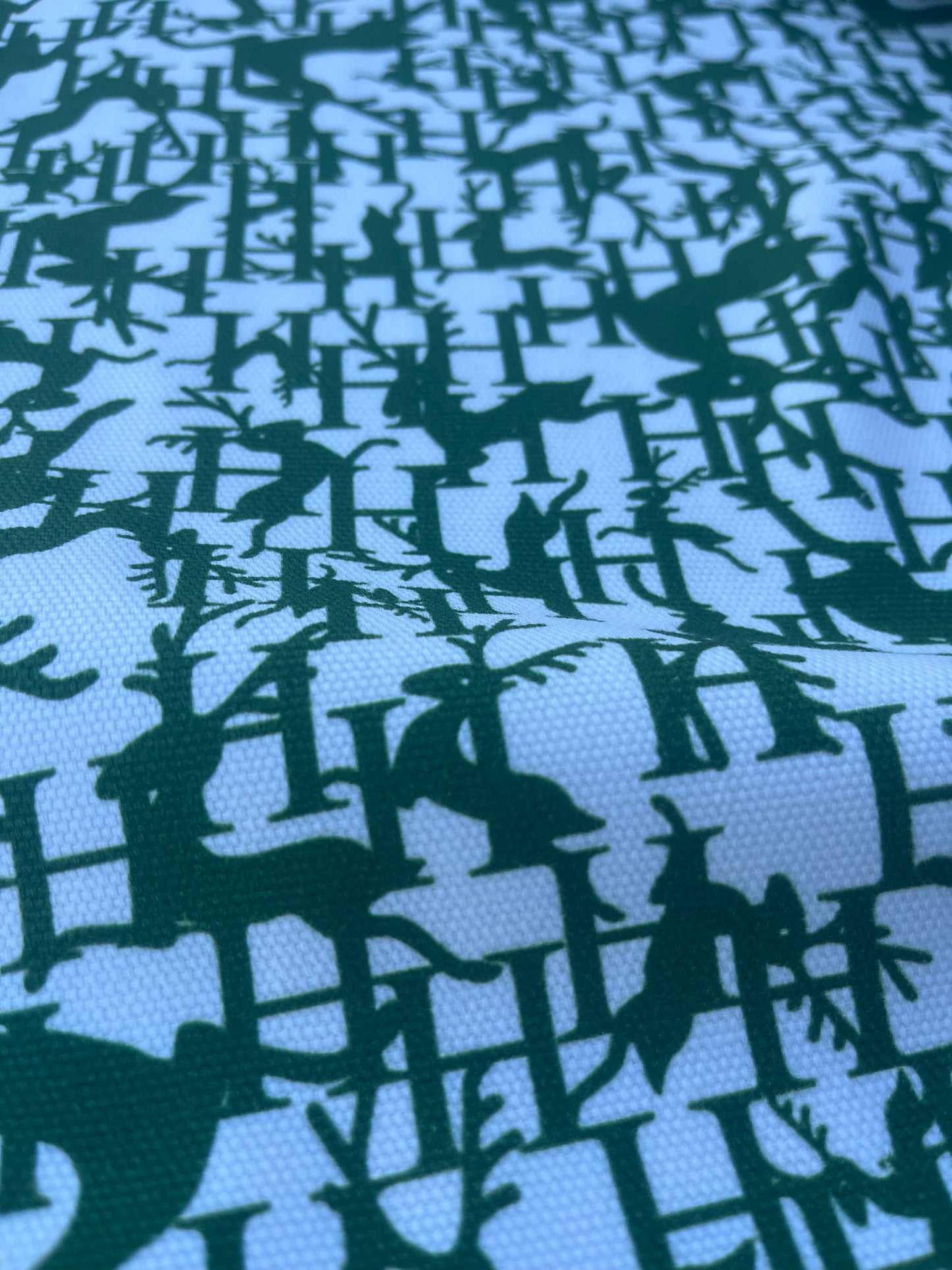CASIMIR 022 heavy cotton canvas green deers