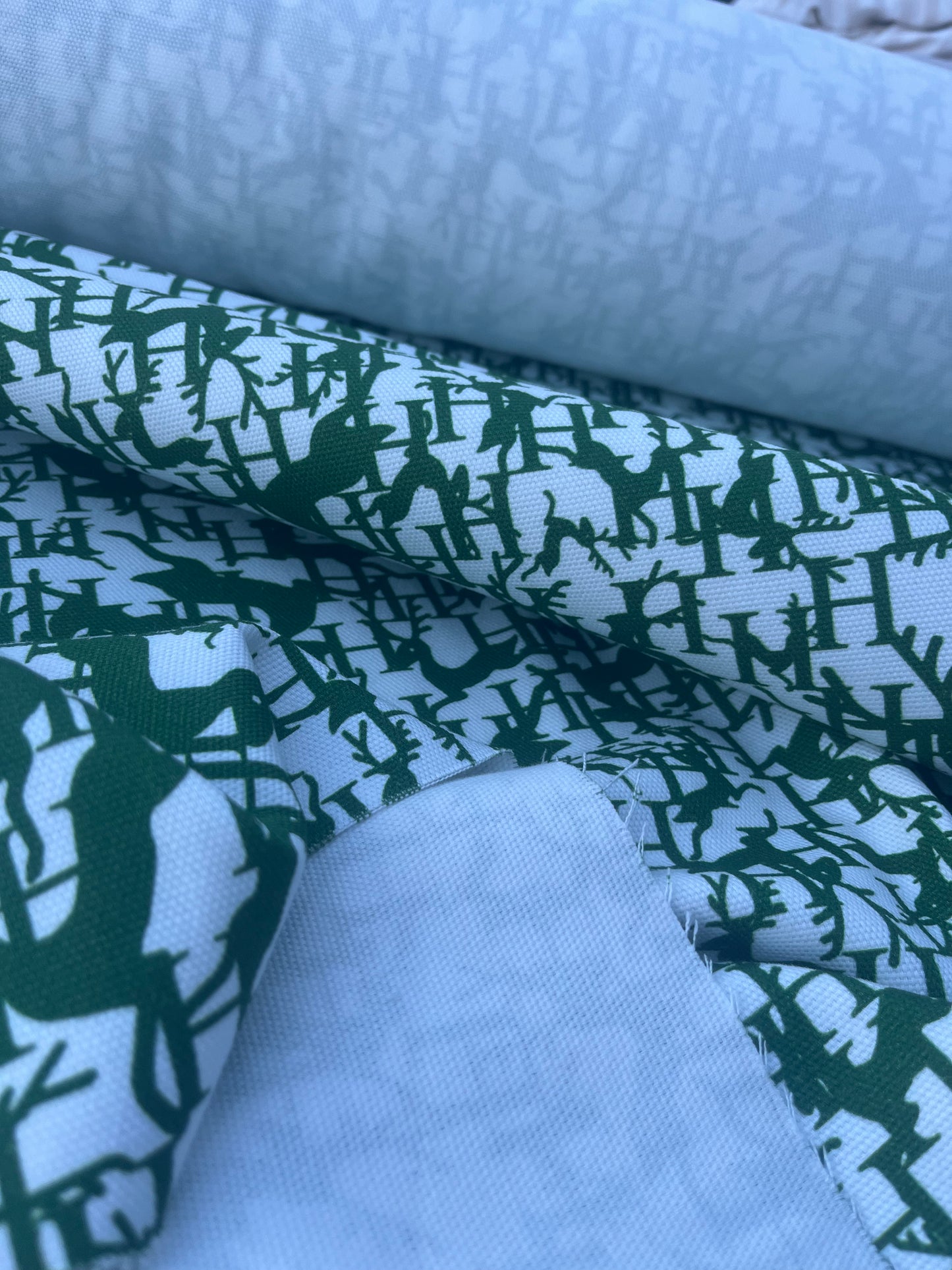 CASIMIR 022 heavy cotton canvas green deers