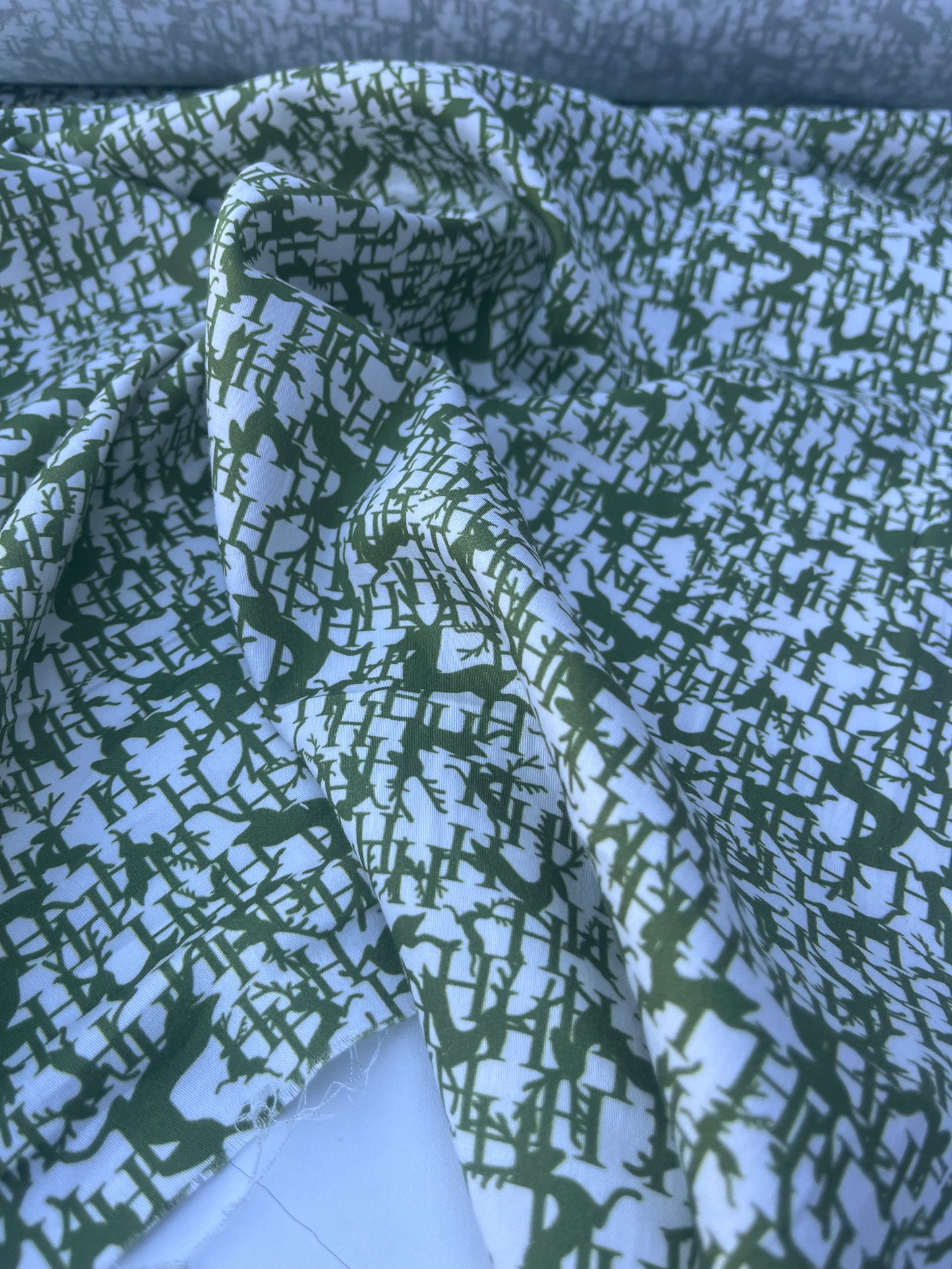 CASIMIR 023 poplin stretch small green deers