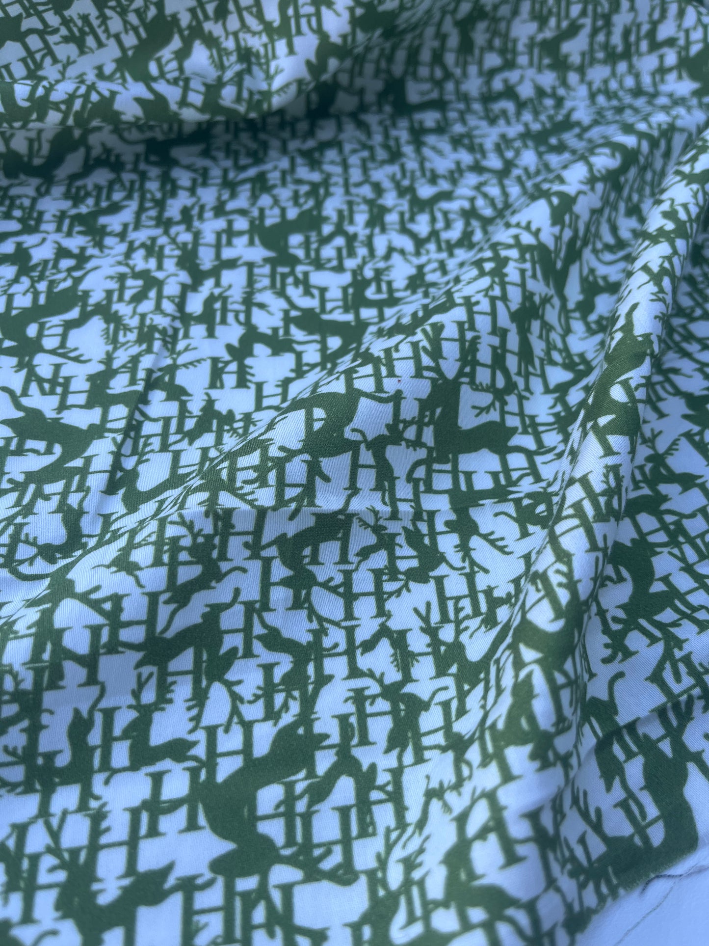 CASIMIR 023 poplin stretch small green deers