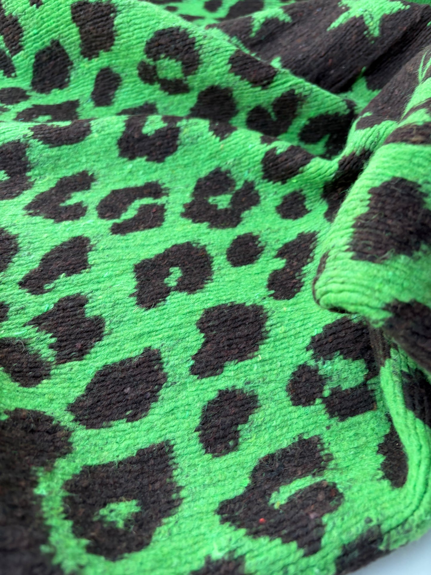 TODD 008 light/dark green  animalier heavy boiled wool