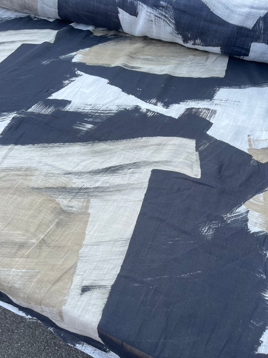 RW 207 voile cotton silk with big print