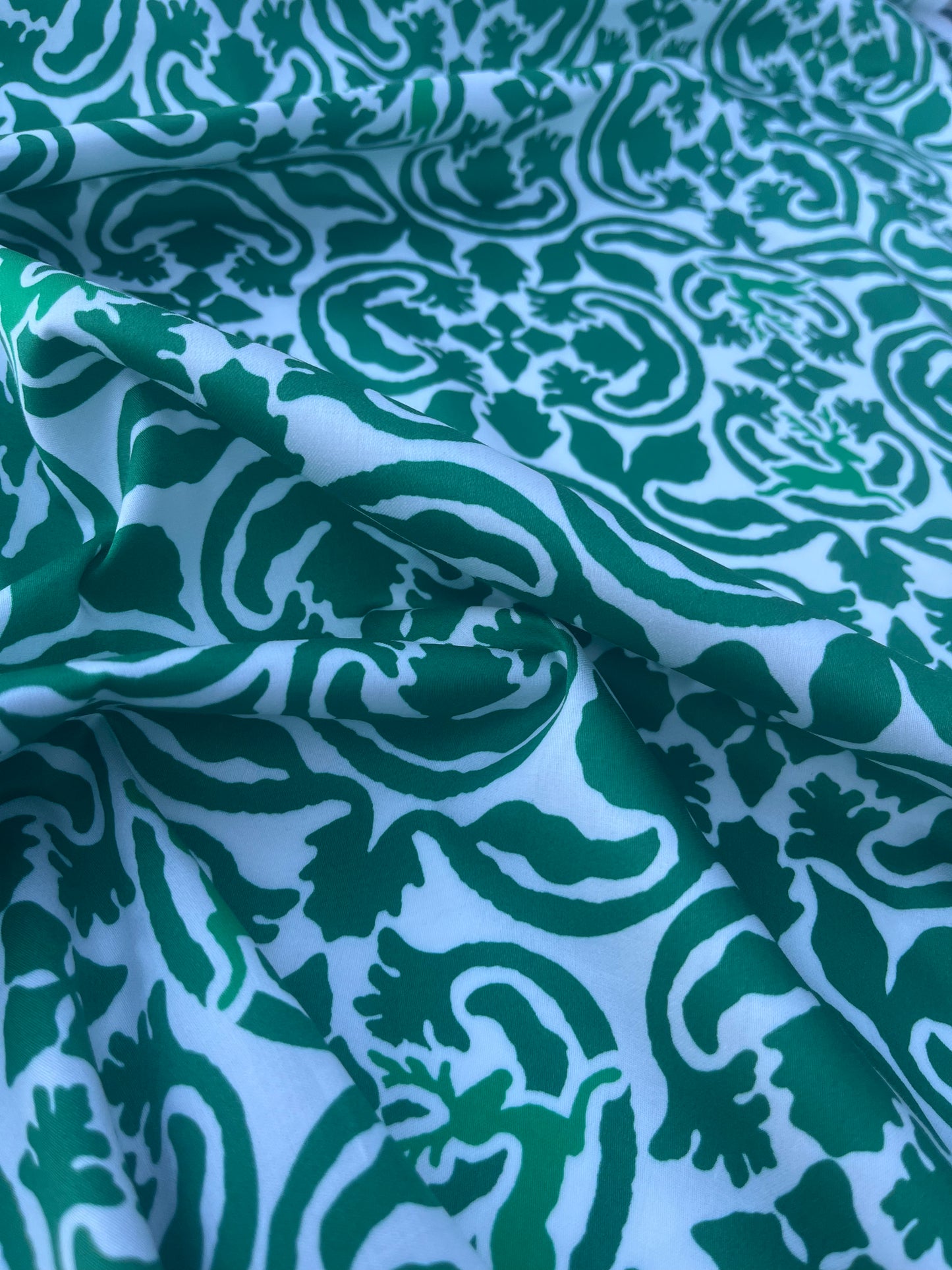 CASIMIR 024 poplin stretch green hidden deers