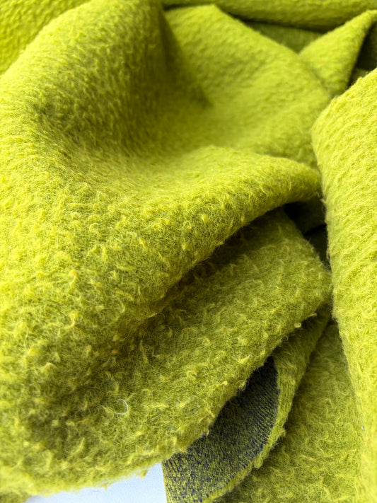 TODD 009 moss green heavy boiled wool