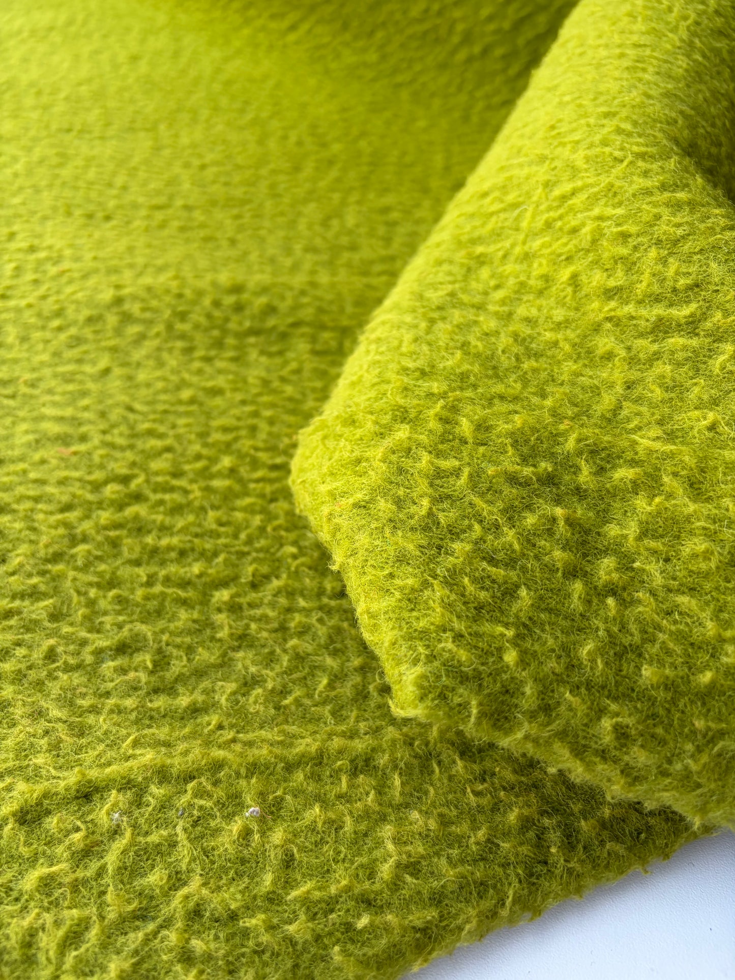 TODD 009 moss green heavy boiled wool