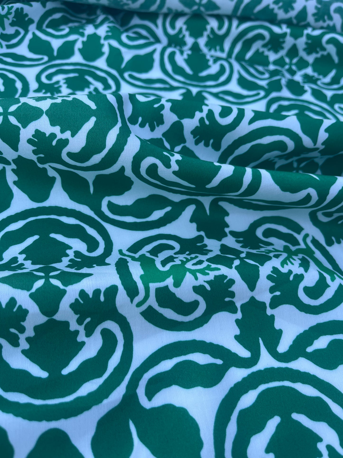 CASIMIR 024 poplin stretch green hidden deers