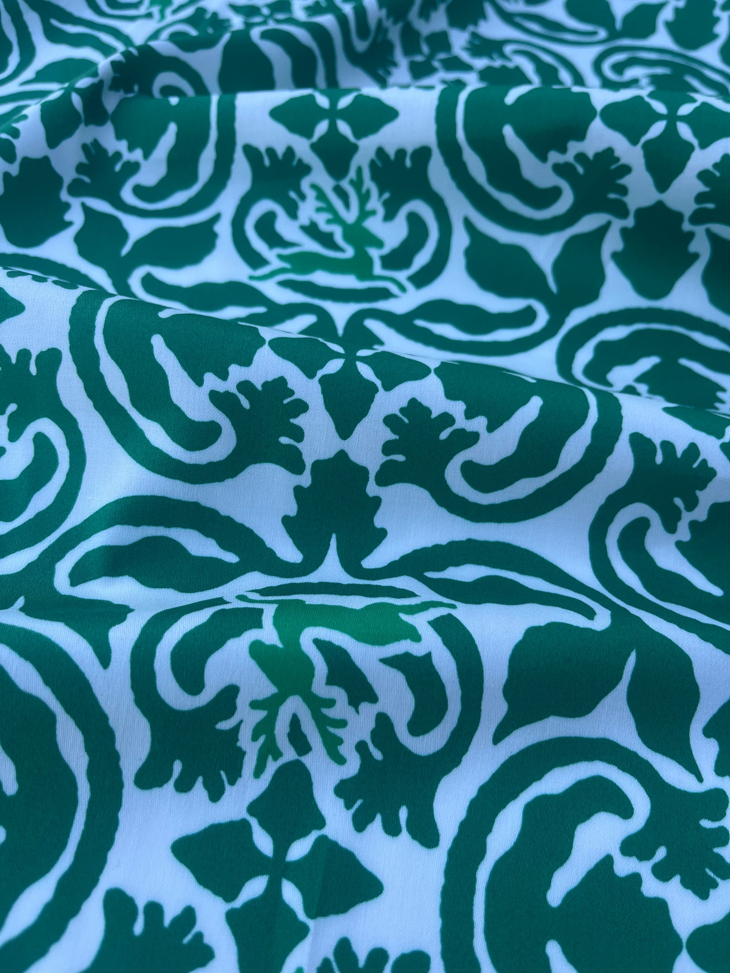 CASIMIR 024 poplin stretch green hidden deers