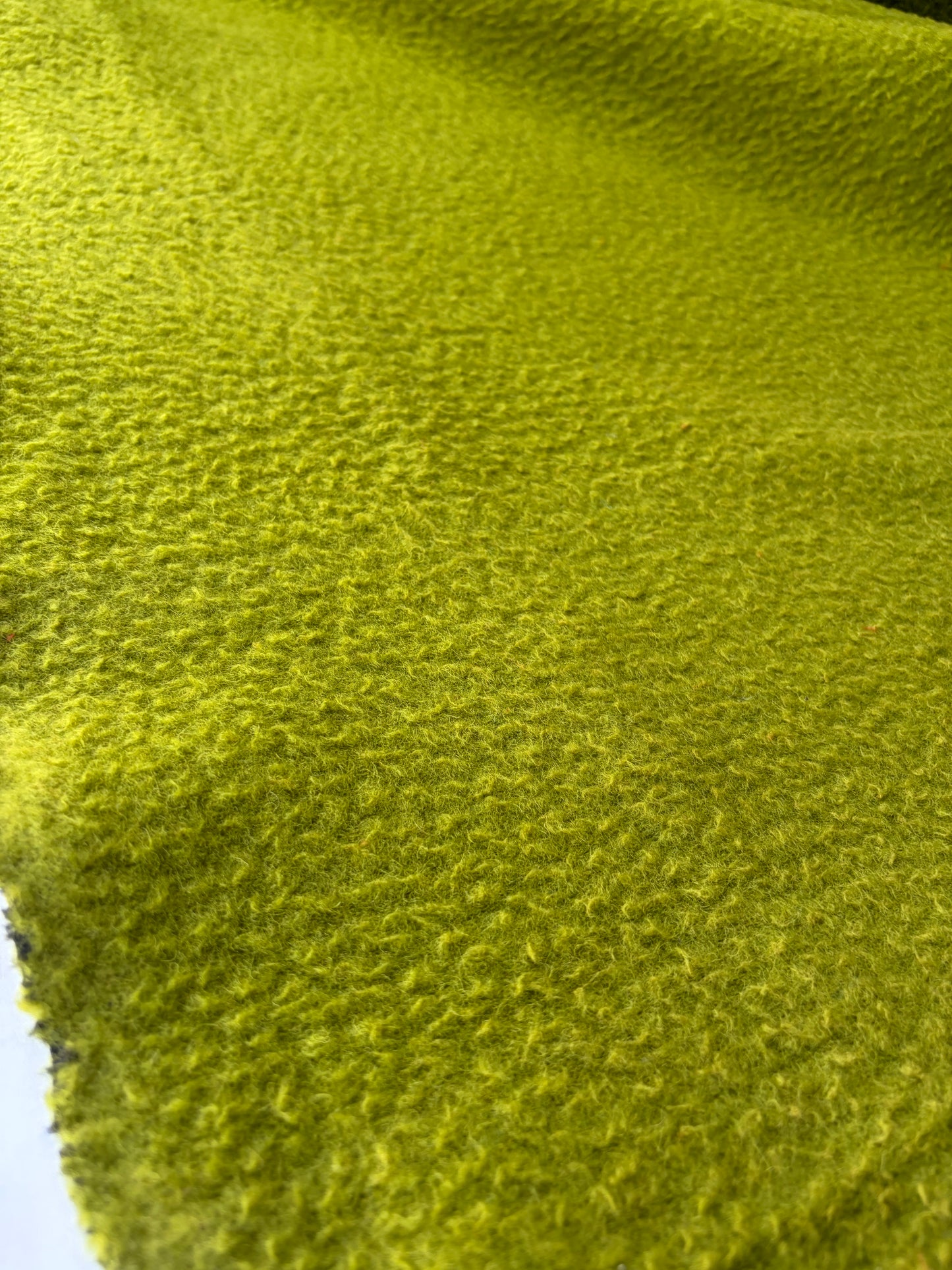 TODD 009 moss green heavy boiled wool