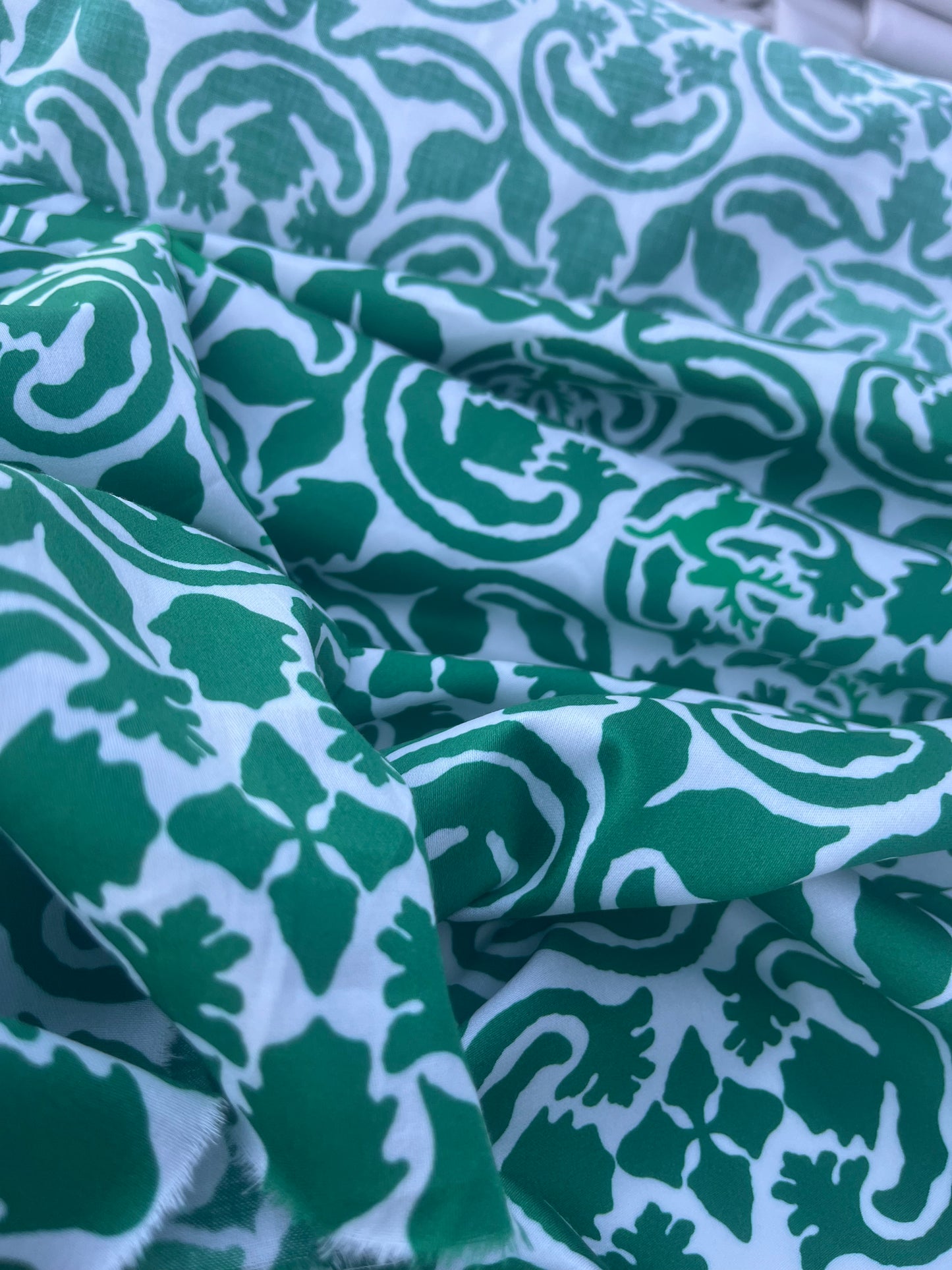 CASIMIR 024 poplin stretch green hidden deers