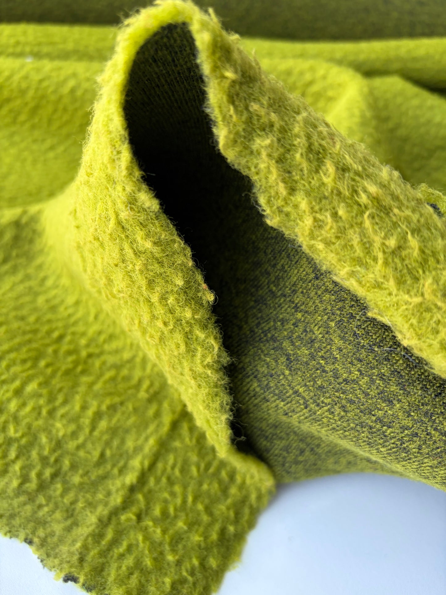 TODD 009 moss green heavy boiled wool