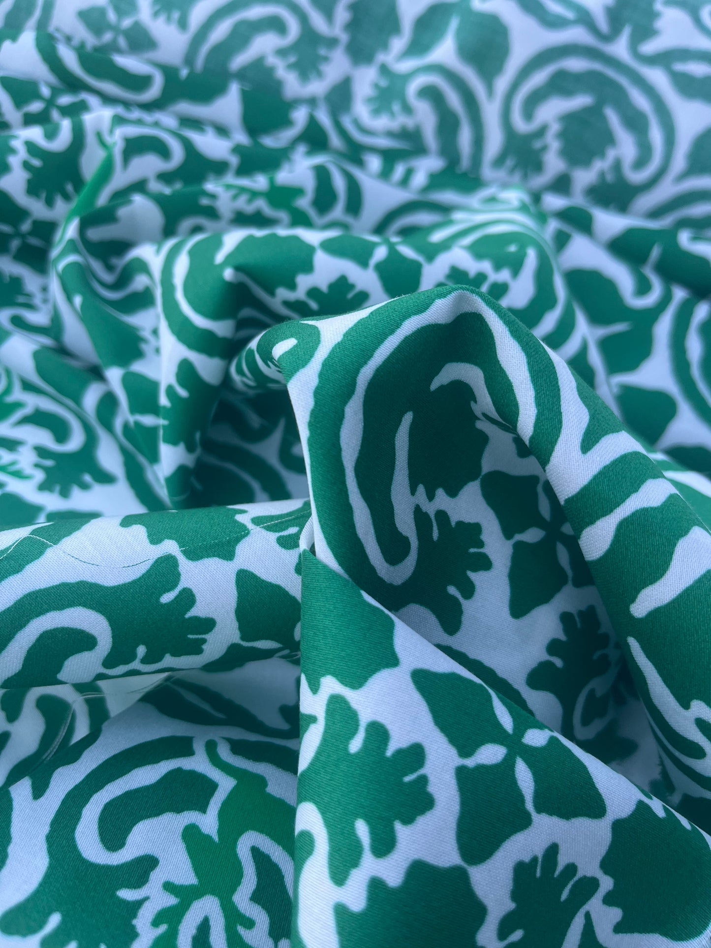 CASIMIR 024 poplin stretch green hidden deers