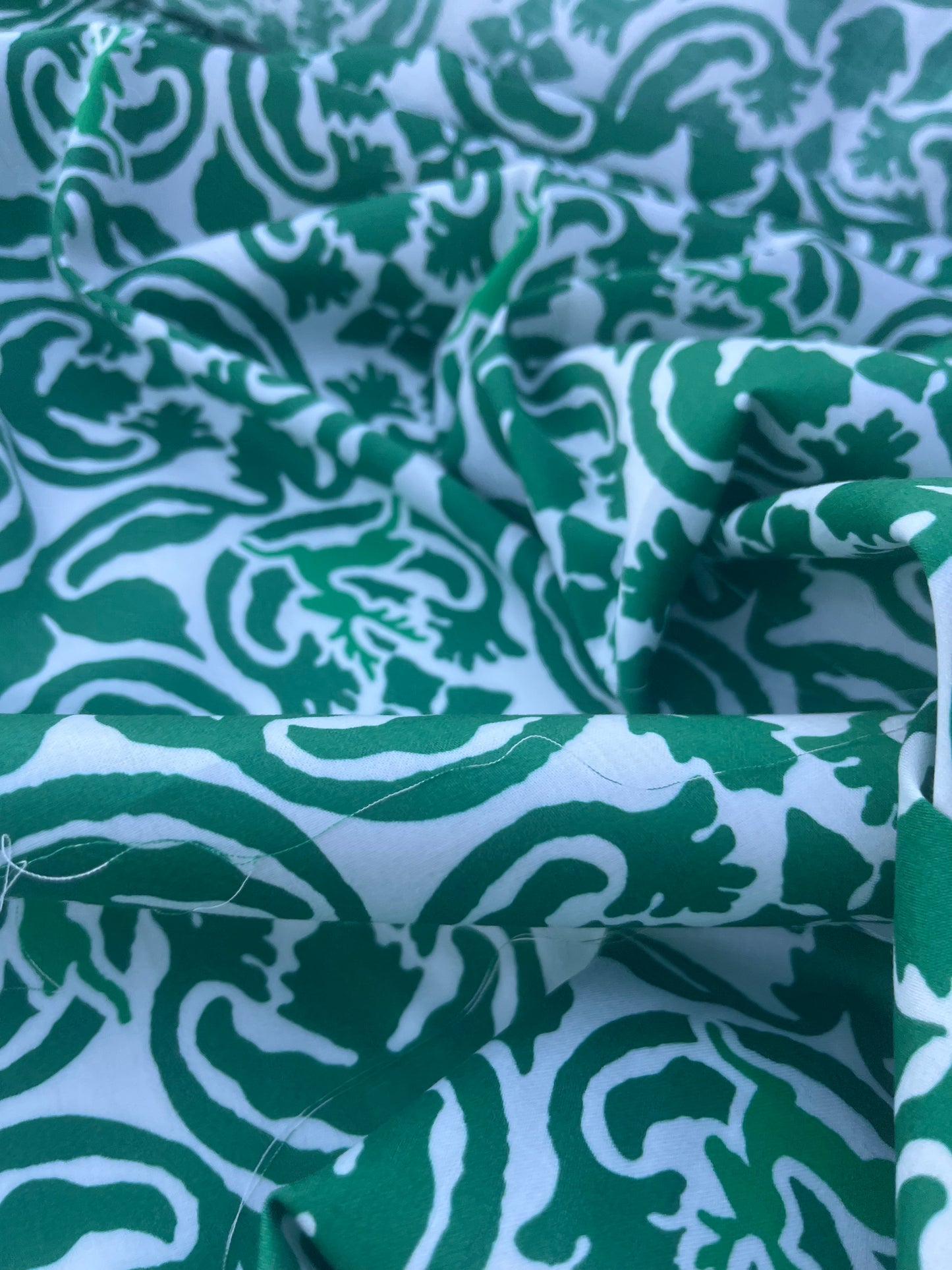 CASIMIR 024 poplin stretch green hidden deers