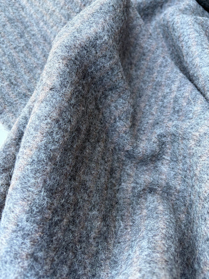 TODD 010 grey striped heavy boiled wool