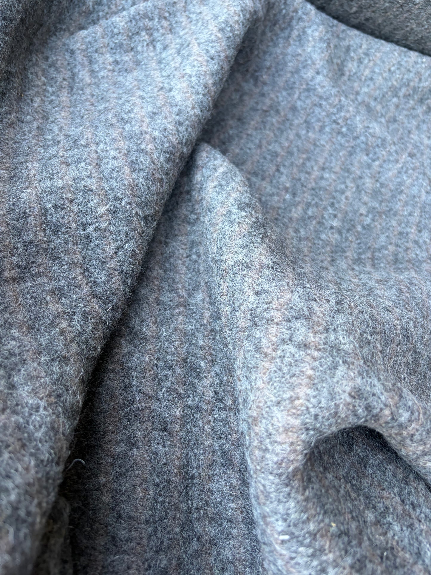 TODD 010 grey striped heavy boiled wool