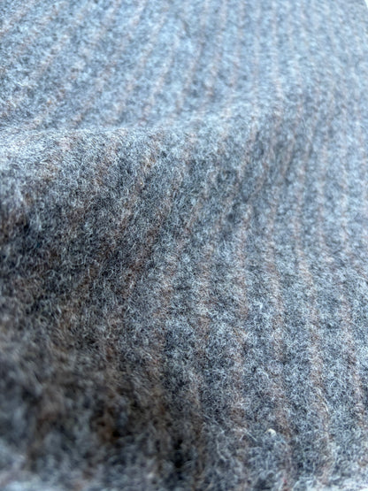 TODD 010 grey striped heavy boiled wool
