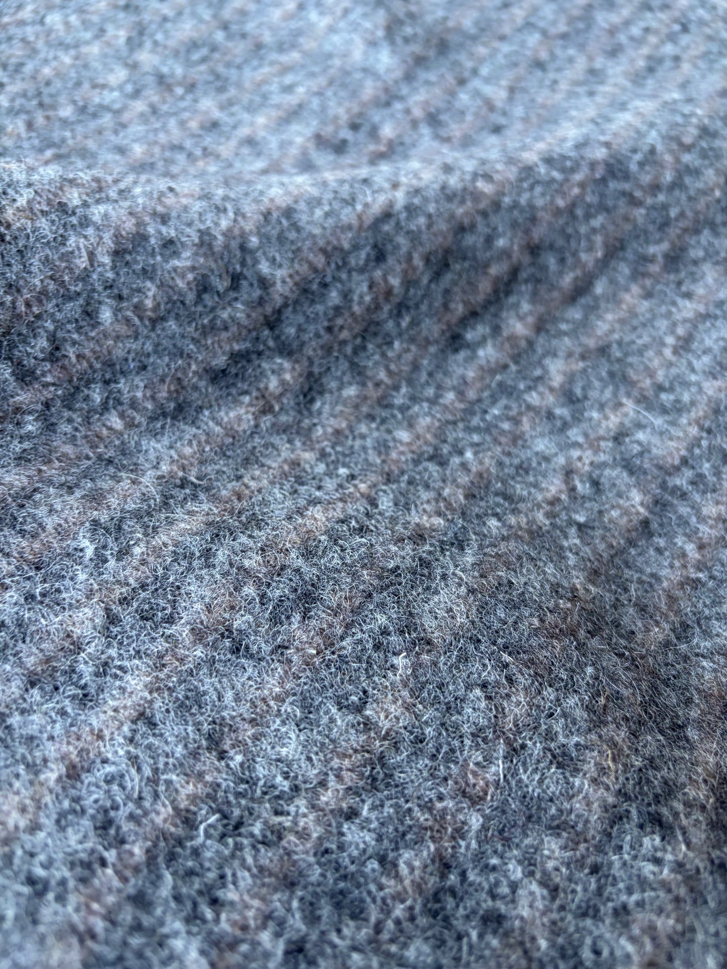 TODD 010 grey striped heavy boiled wool