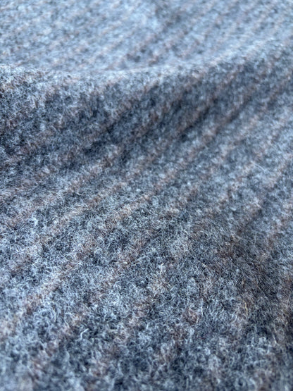 TODD 010 grey striped heavy boiled wool