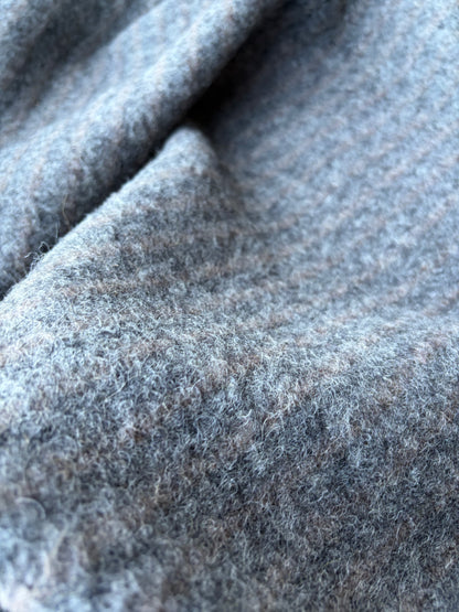 TODD 010 grey striped heavy boiled wool