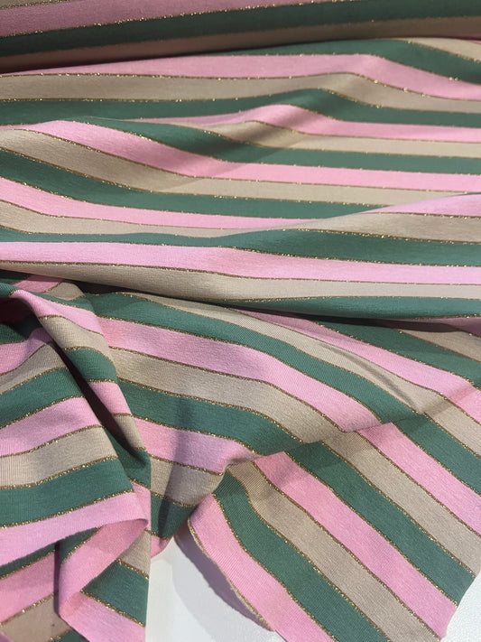 BRIAN 049 viscose jersey stripes with lurex