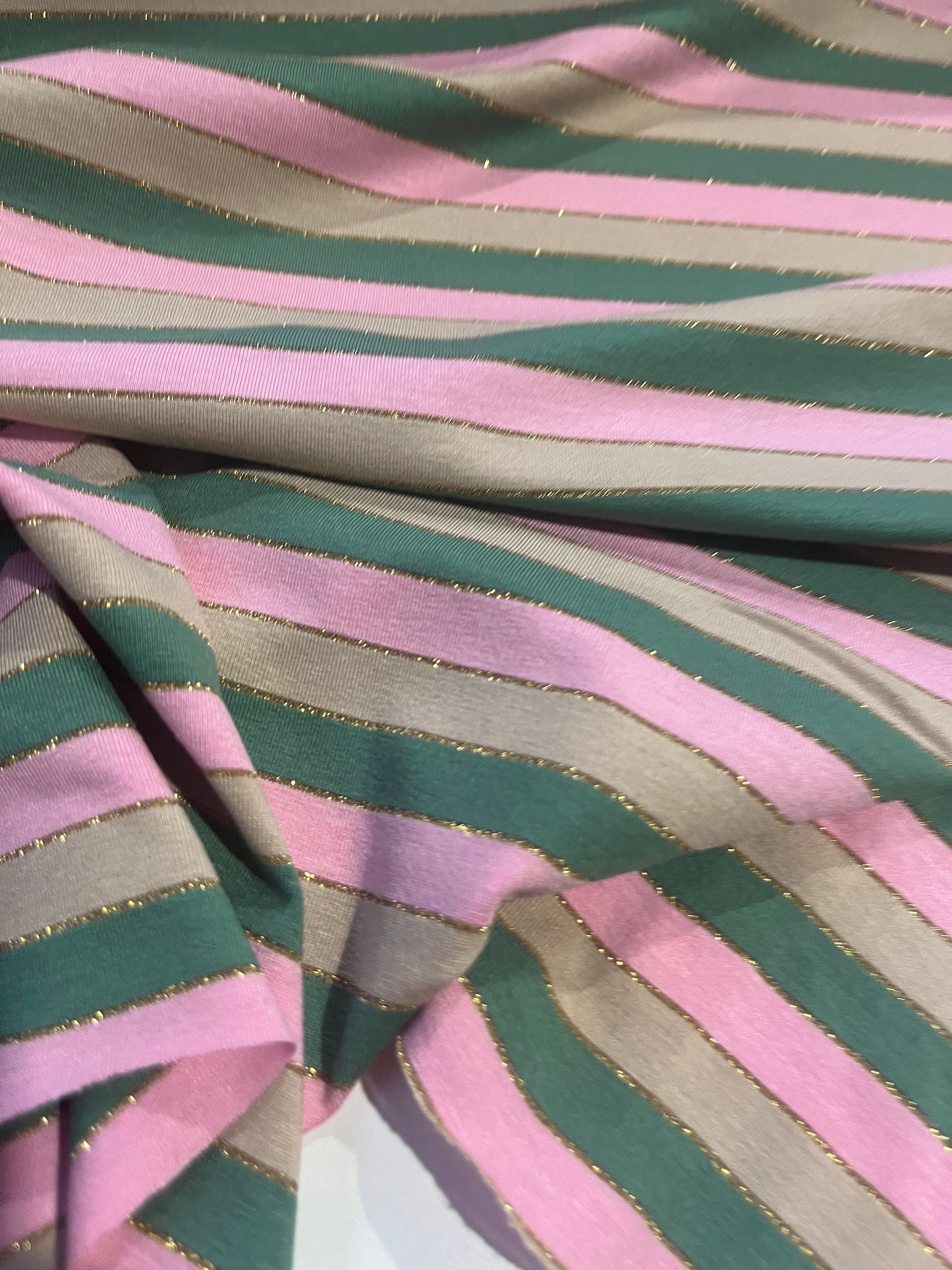 BRIAN 049 viscose jersey stripes with lurex