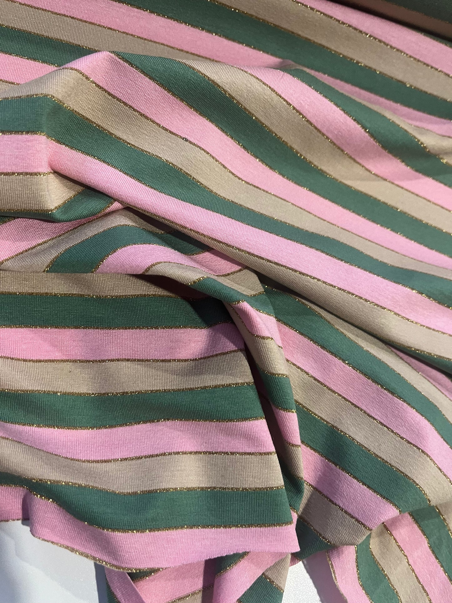 BRIAN 049 viscose jersey stripes with lurex