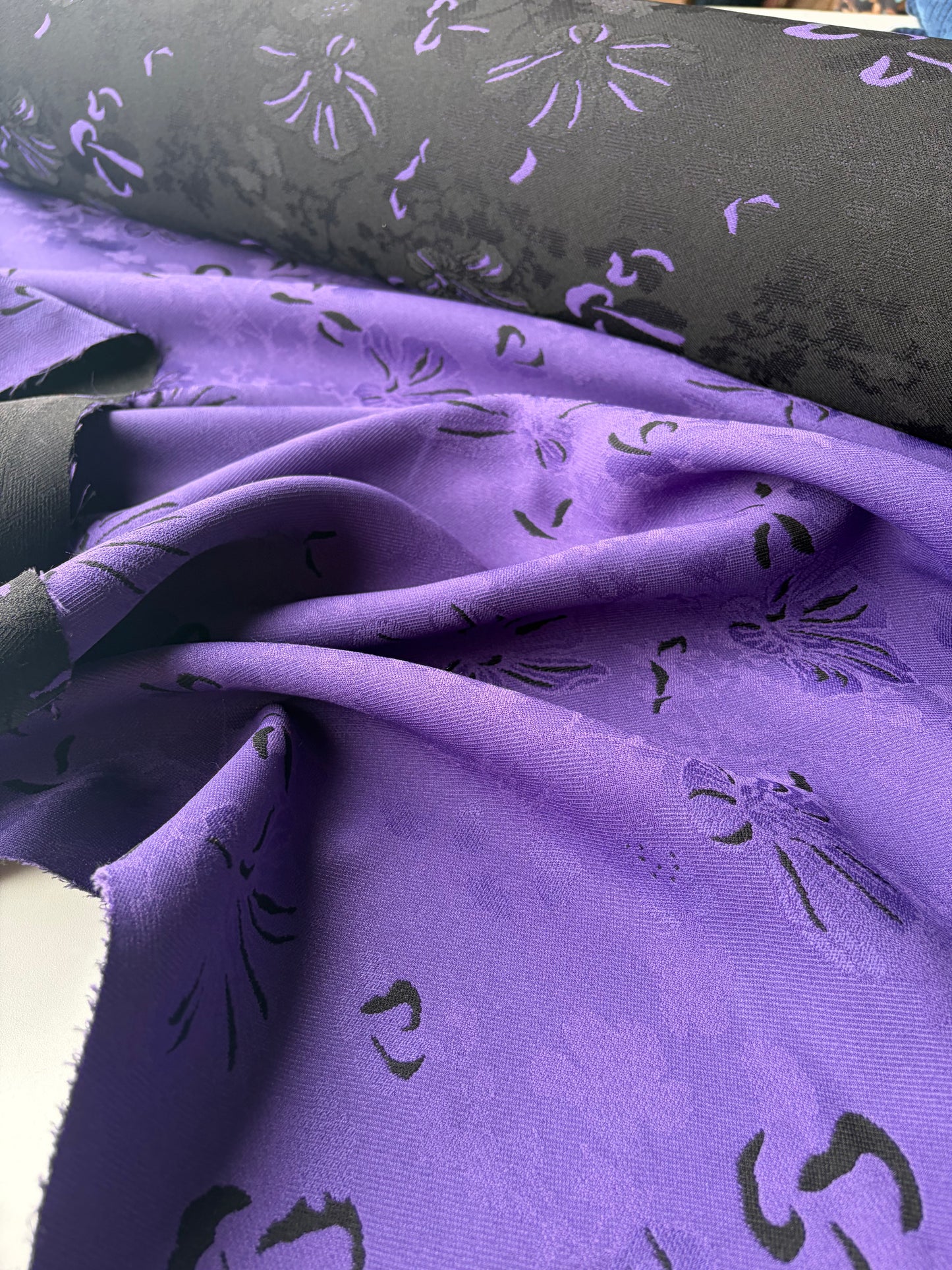FLORIAN 024 heavy jacquard purple/black