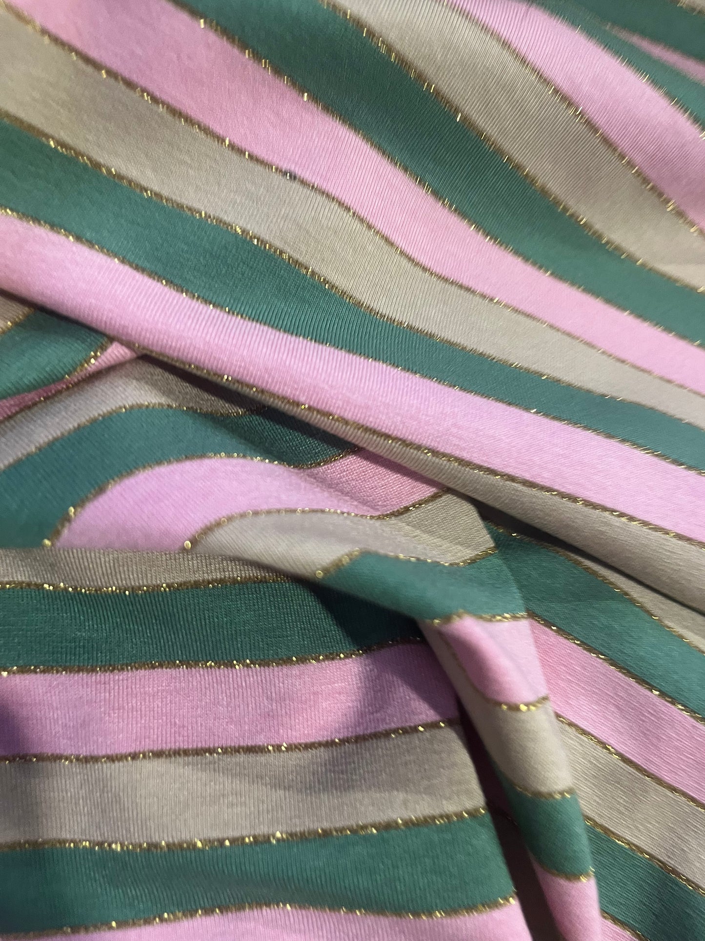 BRIAN 049 viscose jersey stripes with lurex