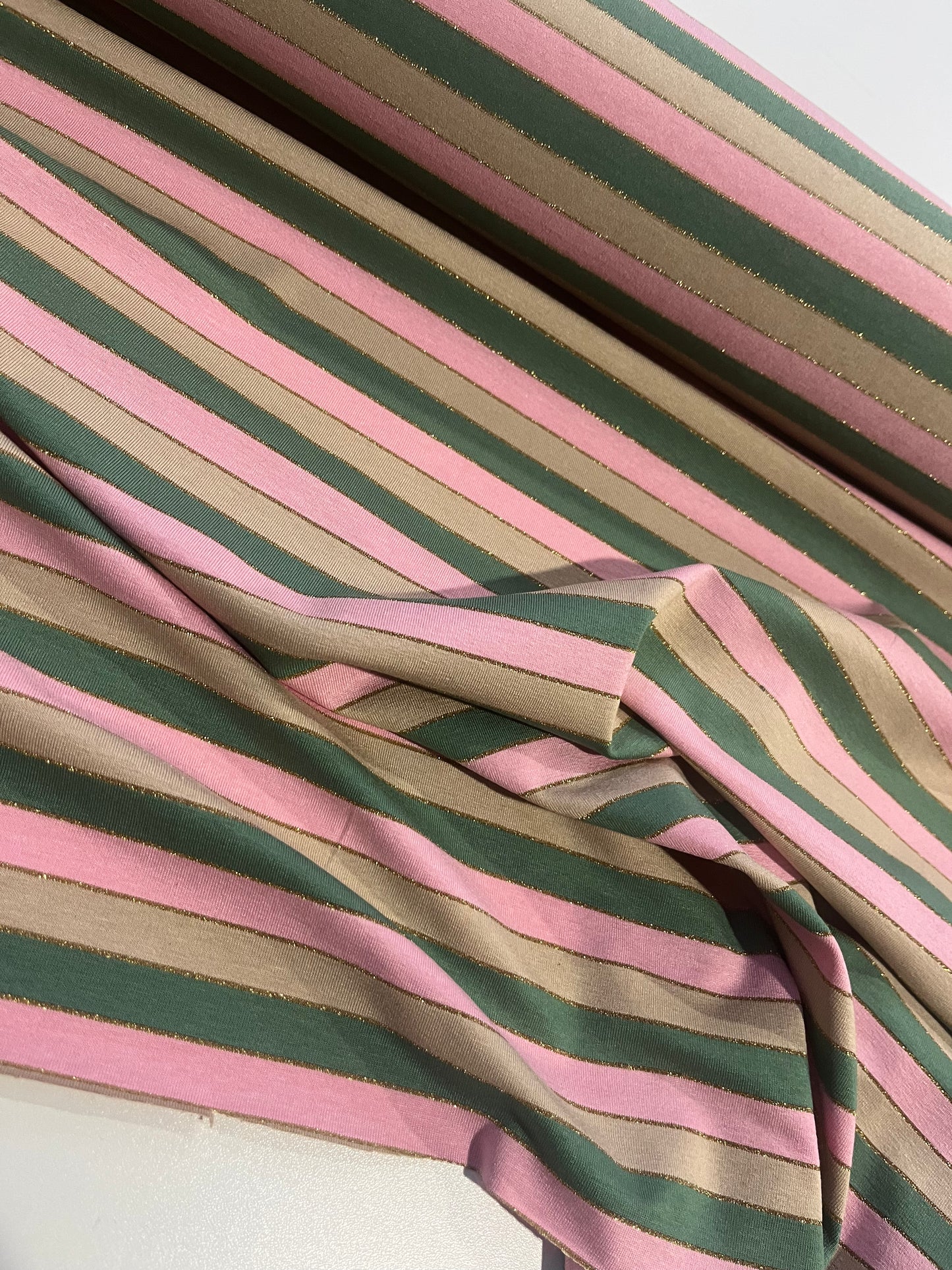 BRIAN 049 viscose jersey stripes with lurex