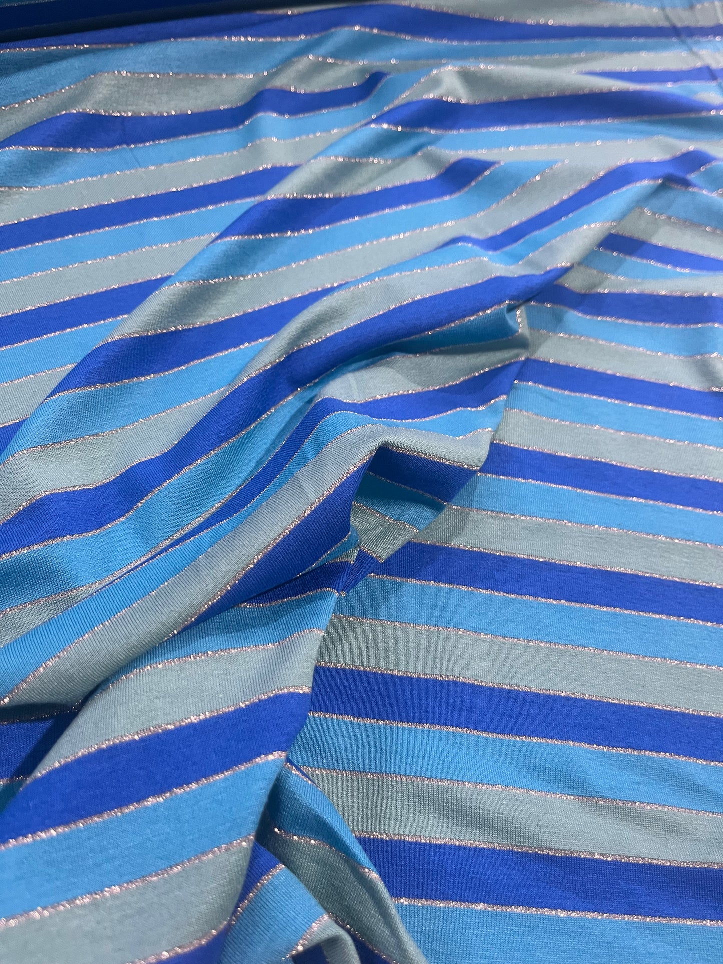 BRIAN 050 viscose jersey stripes with lurex