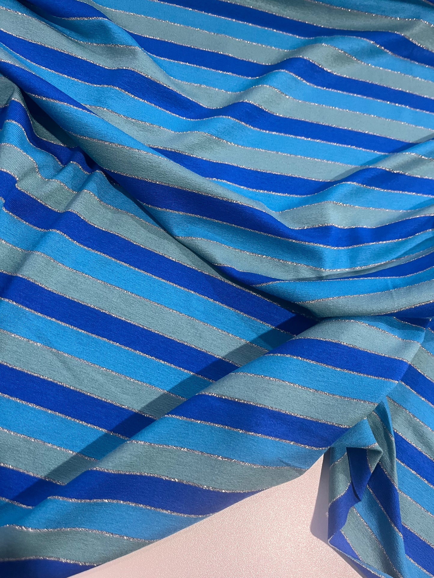 BRIAN 050 viscose jersey stripes with lurex