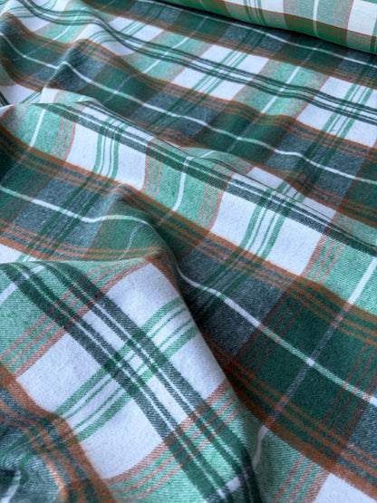 PC TODD 014 khaky/camel checkered heavy cotton flannel