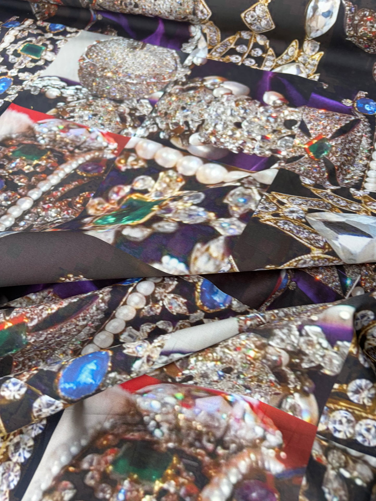FLORIAN 026 cotton poplin stretch  "diamonds and stones"