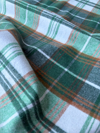 PC TODD 014 khaky/camel checkered heavy cotton flannel
