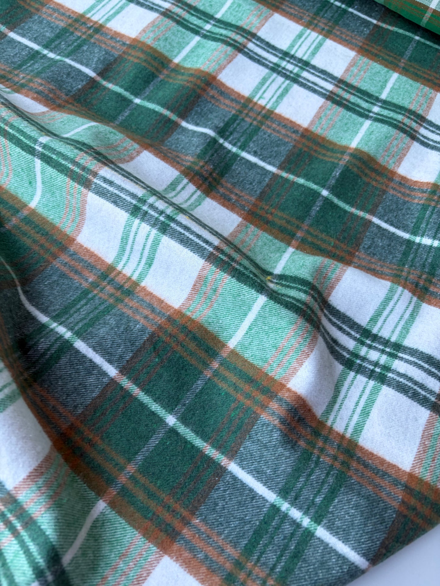 TODD 014 khaky/camel checkered heavy cotton flannel