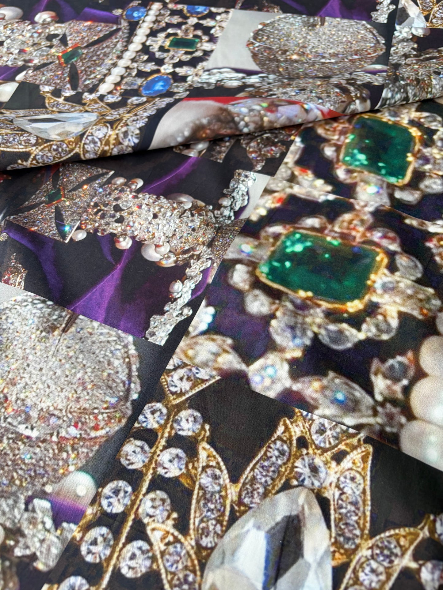 FLORIAN 026 cotton poplin stretch  "diamonds and stones"