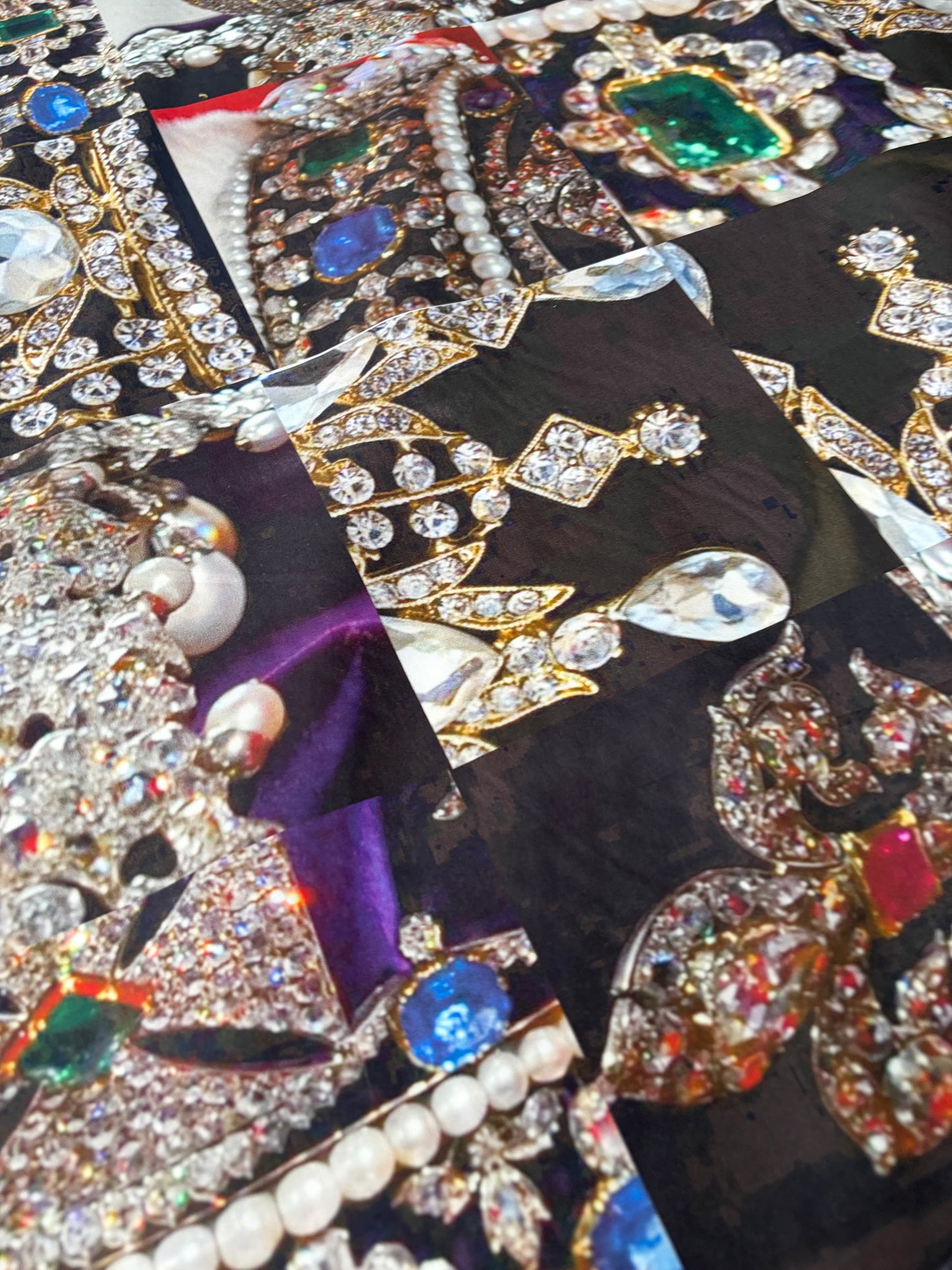 FLORIAN 026 cotton poplin stretch  "diamonds and stones"