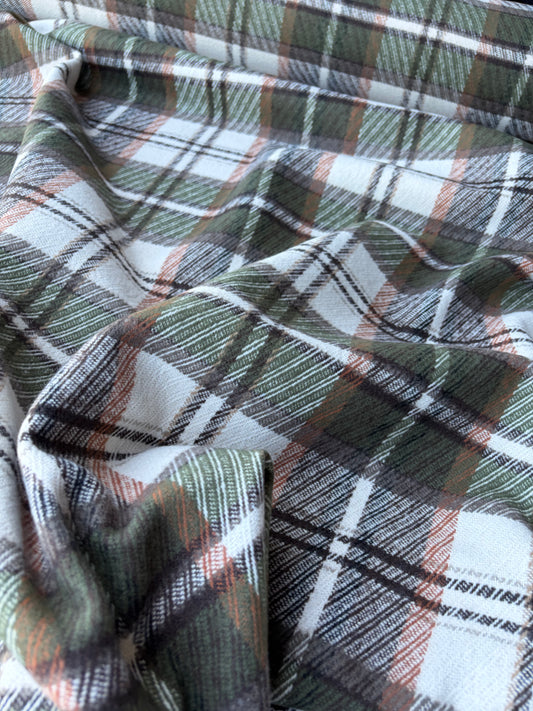 TODD 015 khaky/brown/ecru checkered heavy cotton