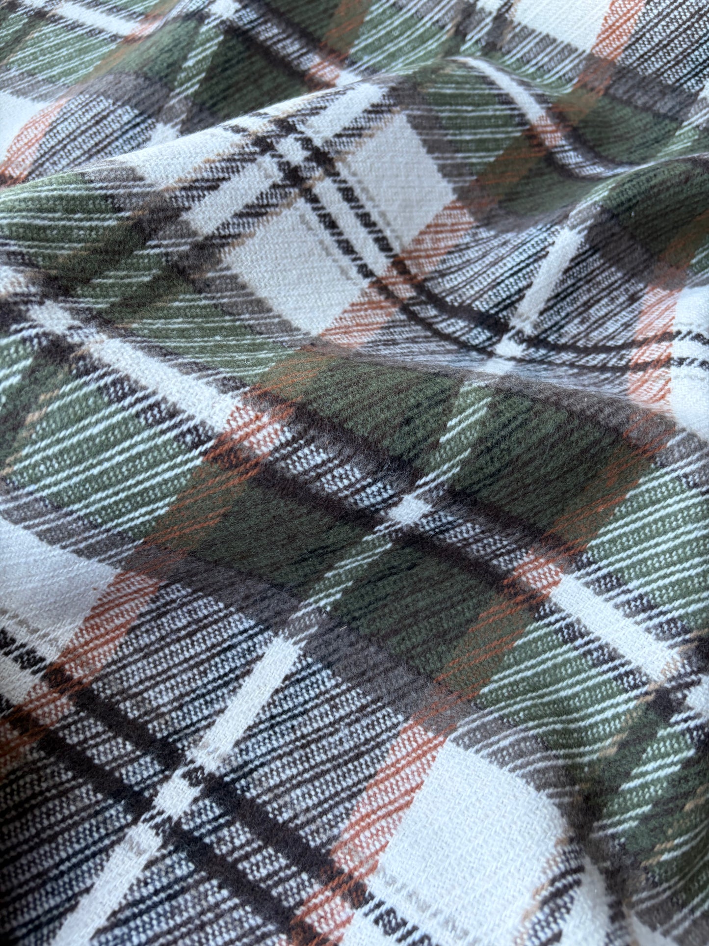 TODD 015 khaky/brown/ecru checkered heavy cotton