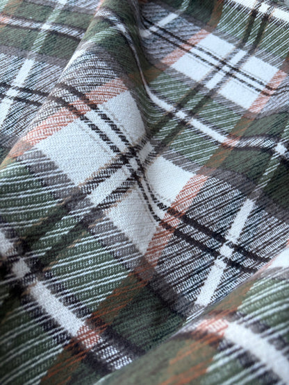 PC TODD 015 khaky/brown/ecru checkered heavy cotton