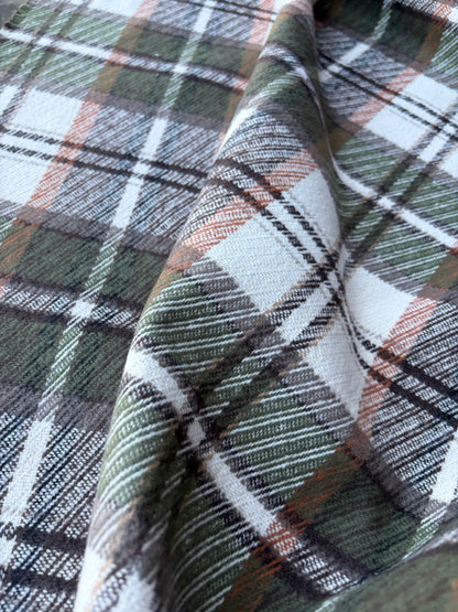 PC TODD 015 khaky/brown/ecru checkered heavy cotton