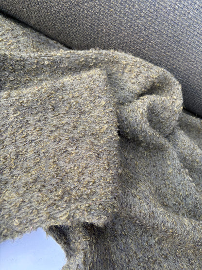 PC TODD 016 dark green bouclé wool with mohair coat fabric
