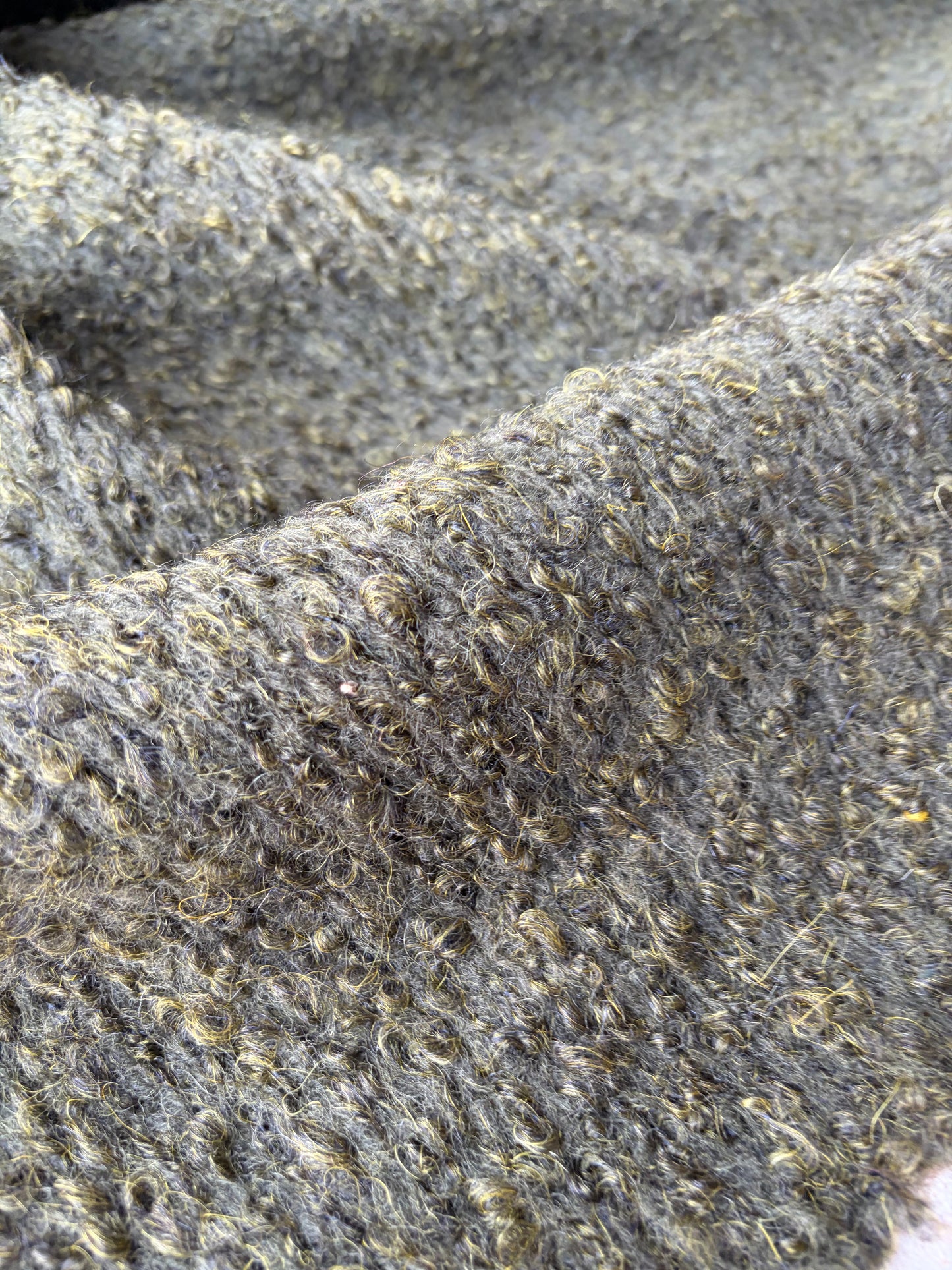 TODD 016 dark green bouclé wool with mohair coat fabric