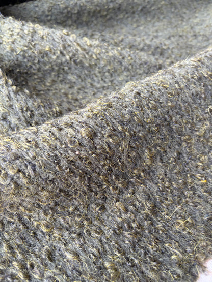PC TODD 016 dark green bouclé wool with mohair coat fabric
