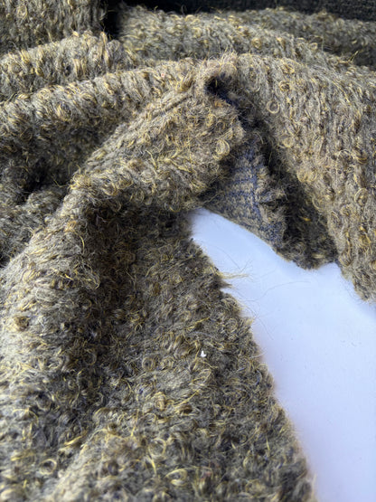 PC TODD 016 dark green bouclé wool with mohair coat fabric