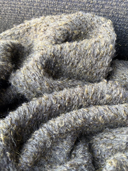 PC TODD 016 dark green bouclé wool with mohair coat fabric