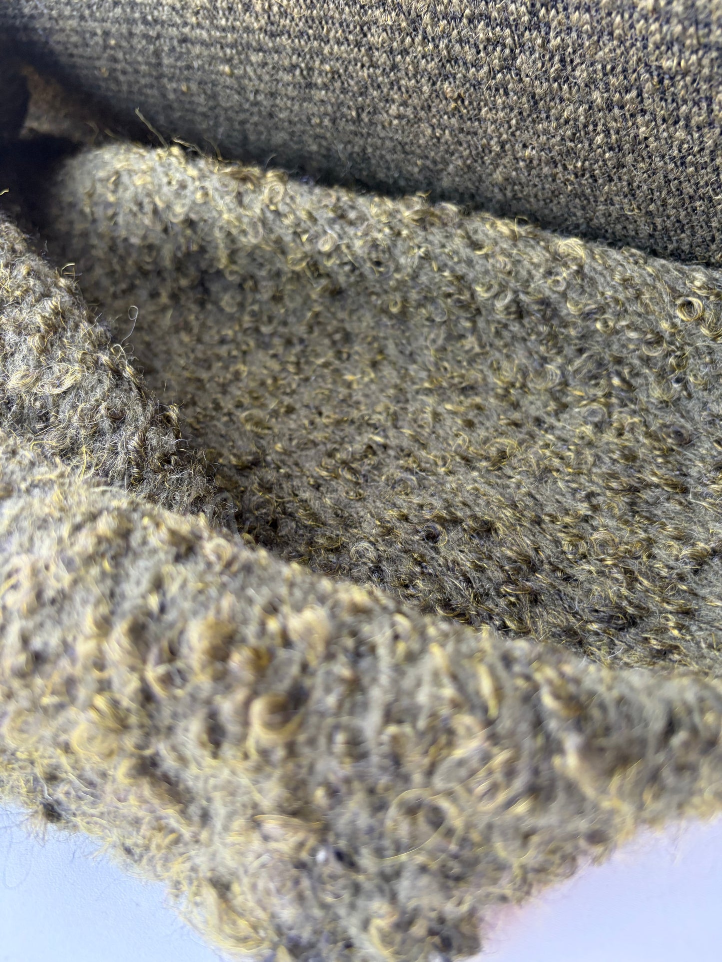 TODD 016 dark green bouclé wool with mohair coat fabric